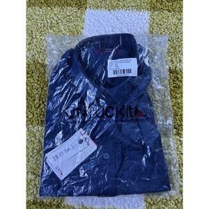 UNTUCKit Gironde-SS Mens Navy Blue Short Sleeve Button Down Shirt 41070NavRegMD